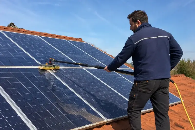 Nettoyage et entretien de panneaux solaires à Romeyer